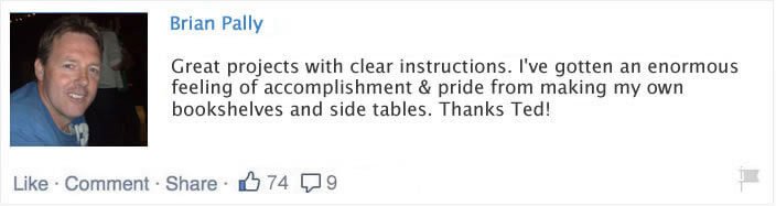 Facebook testimonials