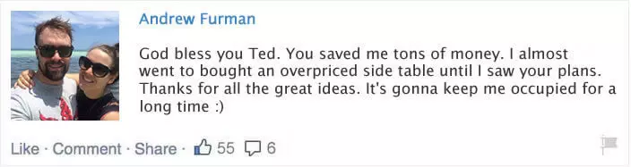 Facebook testimonials