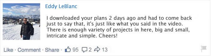 Facebook testimonials